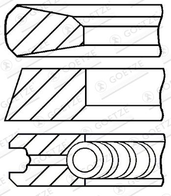 0842740000 GOETZE ENGINE Комплект поршневых колец