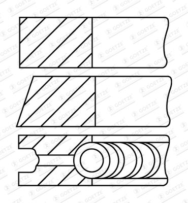 0843630010 GOETZE ENGINE Комплект поршневых колец