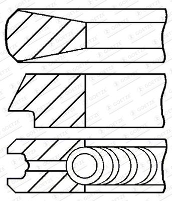 0842400000 GOETZE ENGINE Комплект поршневых колец