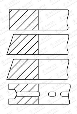 0852970000 GOETZE ENGINE Комплект поршневых колец