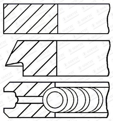 0844610000 GOETZE ENGINE Комплект поршневых колец