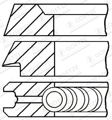 0818240010 GOETZE ENGINE Комплект поршневых колец