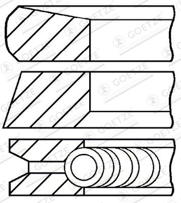 0812740700 GOETZE ENGINE Комплект поршневых колец