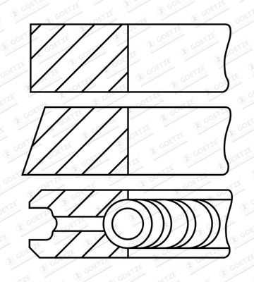 0845050000 GOETZE ENGINE Комплект поршневых колец