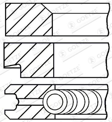 0817550700 GOETZE ENGINE Комплект поршневых колец