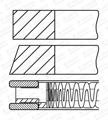 0842610700 GOETZE ENGINE Комплект поршневых колец