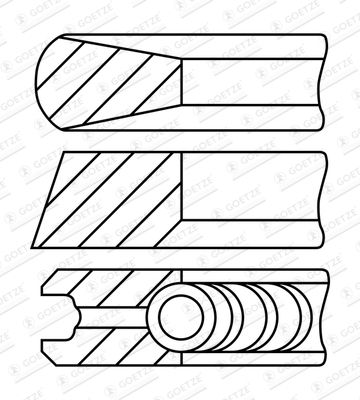 0844980000 GOETZE ENGINE Комплект поршневых колец