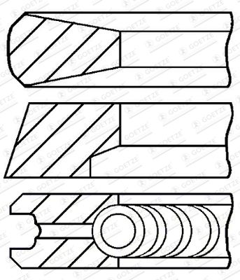 0814630010 GOETZE ENGINE Комплект поршневых колец