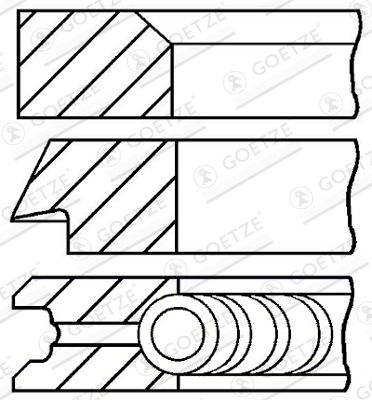 0820310600 GOETZE ENGINE Комплект поршневых колец