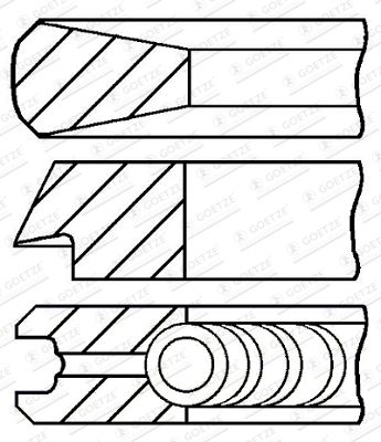 0810800010 GOETZE ENGINE Комплект поршневых колец