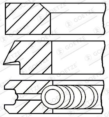 0812950700 GOETZE ENGINE Комплект поршневых колец