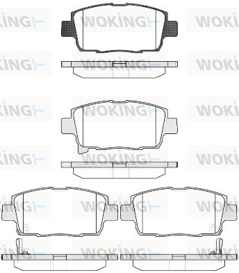 P871342 WOKING Комплект тормозных колодок, дисковый тормоз