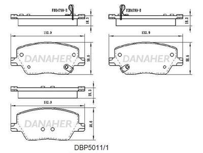 DBP50111 DANAHER Комплект тормозных колодок, дисковый тормоз