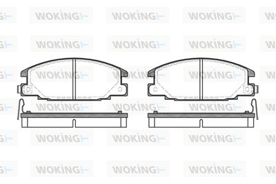 P338304 WOKING Комплект тормозных колодок, дисковый тормоз