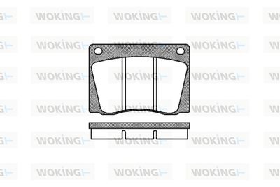 P137300 WOKING Комплект тормозных колодок, дисковый тормоз