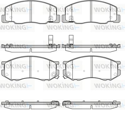 P736304 WOKING Комплект тормозных колодок, дисковый тормоз