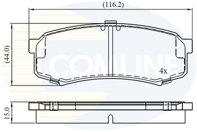 CBP0404 COMLINE Комплект тормозных колодок, дисковый тормоз
