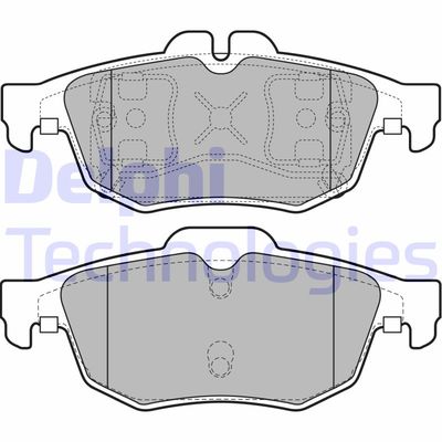 LP2259 DELPHI Комплект тормозных колодок, дисковый тормоз