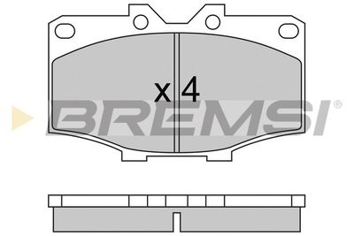 BP2242 BREMSI Комплект тормозных колодок, дисковый тормоз