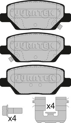 JCP8258 JURATEK Комплект тормозных колодок, дисковый тормоз