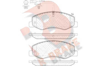 RB2000 R BRAKE Комплект тормозных колодок, дисковый тормоз