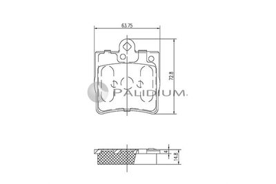 P11123 ASHUKI by Palidium Комплект тормозных колодок, дисковый тормоз