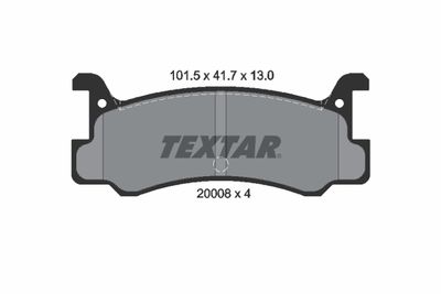 2000801 TEXTAR Комплект тормозных колодок, дисковый тормоз