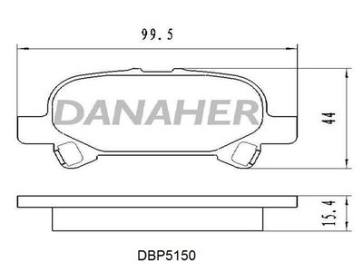 DBP5150 DANAHER Комплект тормозных колодок, дисковый тормоз