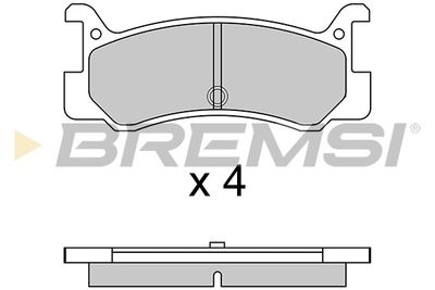 BP2328 BREMSI Комплект тормозных колодок, дисковый тормоз