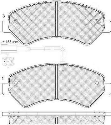 FP1540E FIT Комплект тормозных колодок, дисковый тормоз