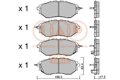 70415035P IAP QUALITY PARTS Комплект тормозных колодок, дисковый тормоз
