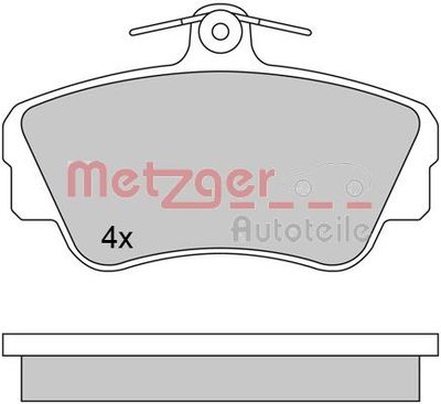 1170627 METZGER Комплект тормозных колодок, дисковый тормоз