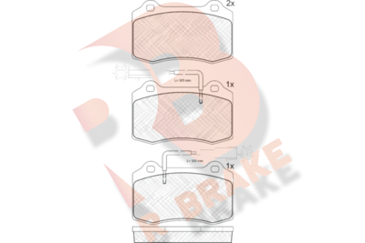 RB1598 R BRAKE Комплект тормозных колодок, дисковый тормоз