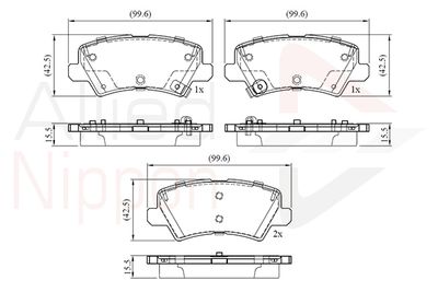 ADB32757 COMLINE Комплект тормозных колодок, дисковый тормоз