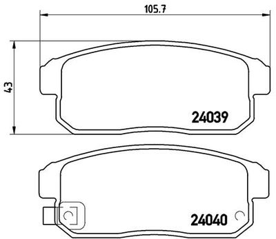 P49035 BREMBO Комплект тормозных колодок, дисковый тормоз