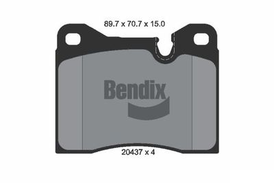 BPD1315 BENDIX Braking Комплект тормозных колодок, дисковый тормоз