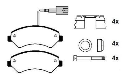 RA08863K2 RAICAM Комплект тормозных колодок, дисковый тормоз