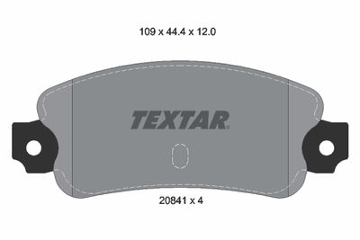2084102 TEXTAR Комплект тормозных колодок, дисковый тормоз
