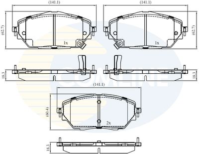 CBP32438 COMLINE Комплект тормозных колодок, дисковый тормоз