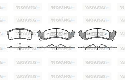 P469300 WOKING Комплект тормозных колодок, дисковый тормоз