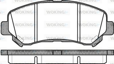 P1218300 WOKING Комплект тормозных колодок, дисковый тормоз