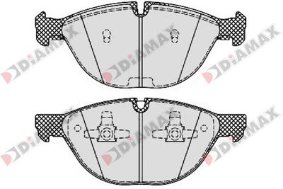 N09476 DIAMAX Комплект тормозных колодок, дисковый тормоз