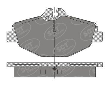 SP403PR SCT - MANNOL Комплект тормозных колодок, дисковый тормоз