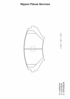 M360A63 NPS Комплект тормозных колодок, дисковый тормоз