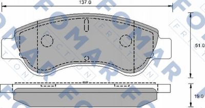 FO906181 FOMAR Friction Комплект тормозных колодок, дисковый тормоз