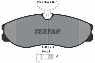 2148101 TEXTAR Комплект тормозных колодок, дисковый тормоз