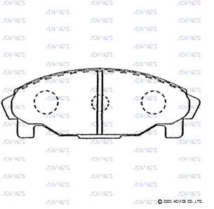 SN835 ADVICS Комплект тормозных колодок, дисковый тормоз
