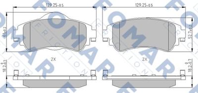 FO242681 FOMAR Friction Комплект тормозных колодок, дисковый тормоз