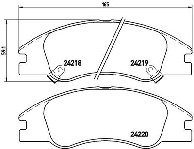 P30042 BREMBO Комплект тормозных колодок, дисковый тормоз