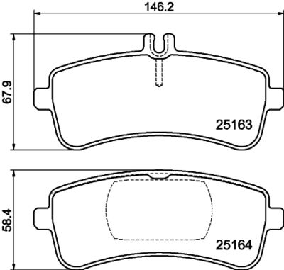 8DB355025241 HELLA PAGID Комплект тормозных колодок, дисковый тормоз